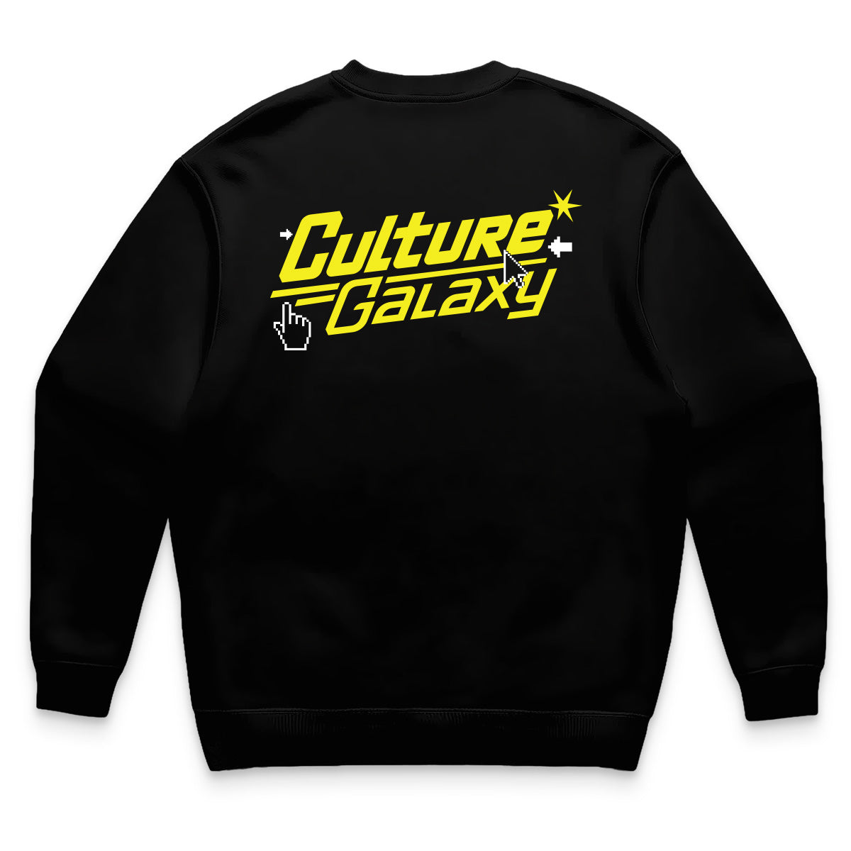 Oversized shirt - pointer panic crewneck black back - culture galaxy - cgx - www.culture-galaxy.com