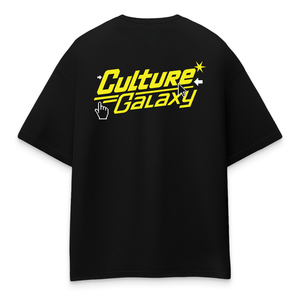 Oversized shirt - pointer panic tee black back - culture galaxy - cgx - www.culture-galaxy.com