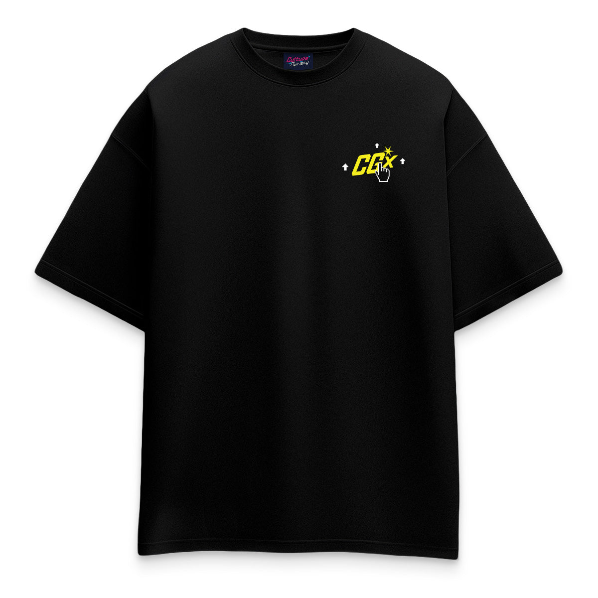Oversized shirt - pointer panic tee black front - culture galaxy - cgx - www.culture-galaxy.com