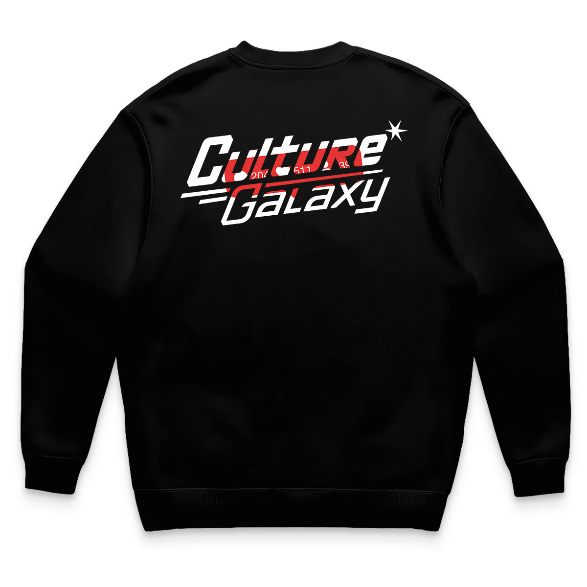 Oversized shirt - i influence crewneck black back - culture galaxy - cgx - www.culture-galaxy.com