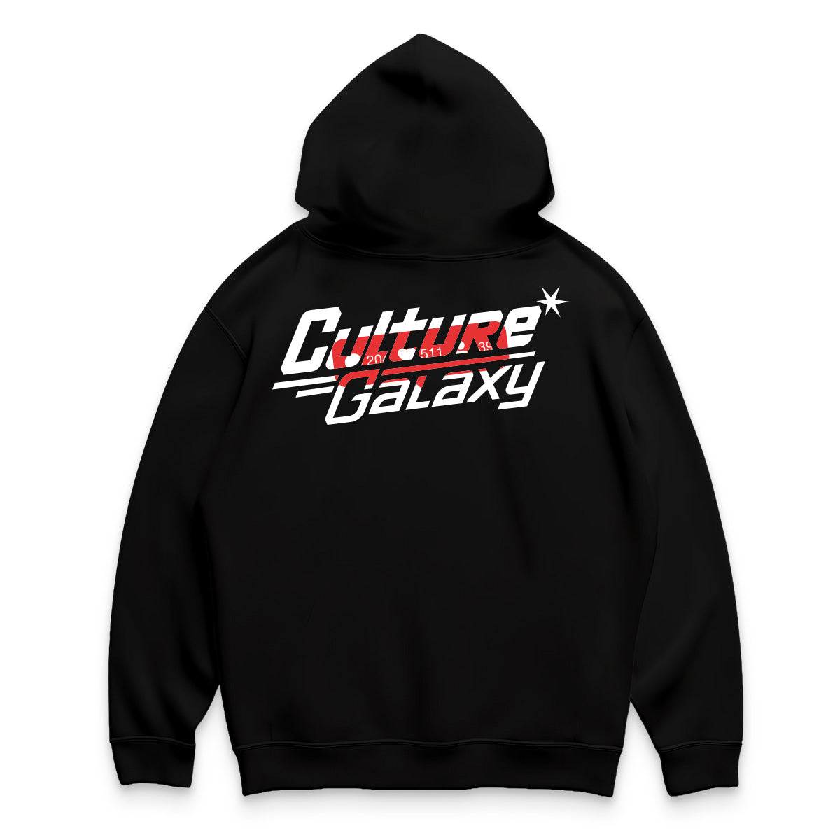 Oversized shirt - engagement overload hoodie black back - culture galaxy - cgx - www.culture-galaxy.com
