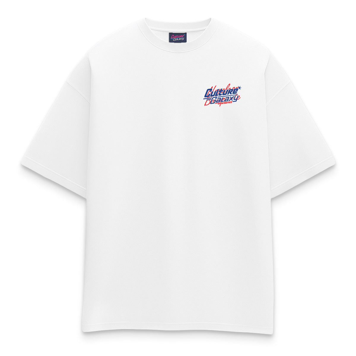 Oversized shirt - napoleon bike logo tee white front - culture galaxy - cgx - www.culture-galaxy.com