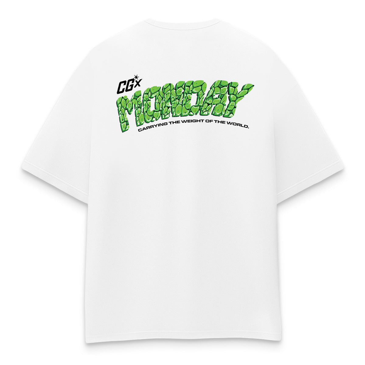 Oversized shirt - monday tee white back - culture galaxy - cgx - www.culture-galaxy.com