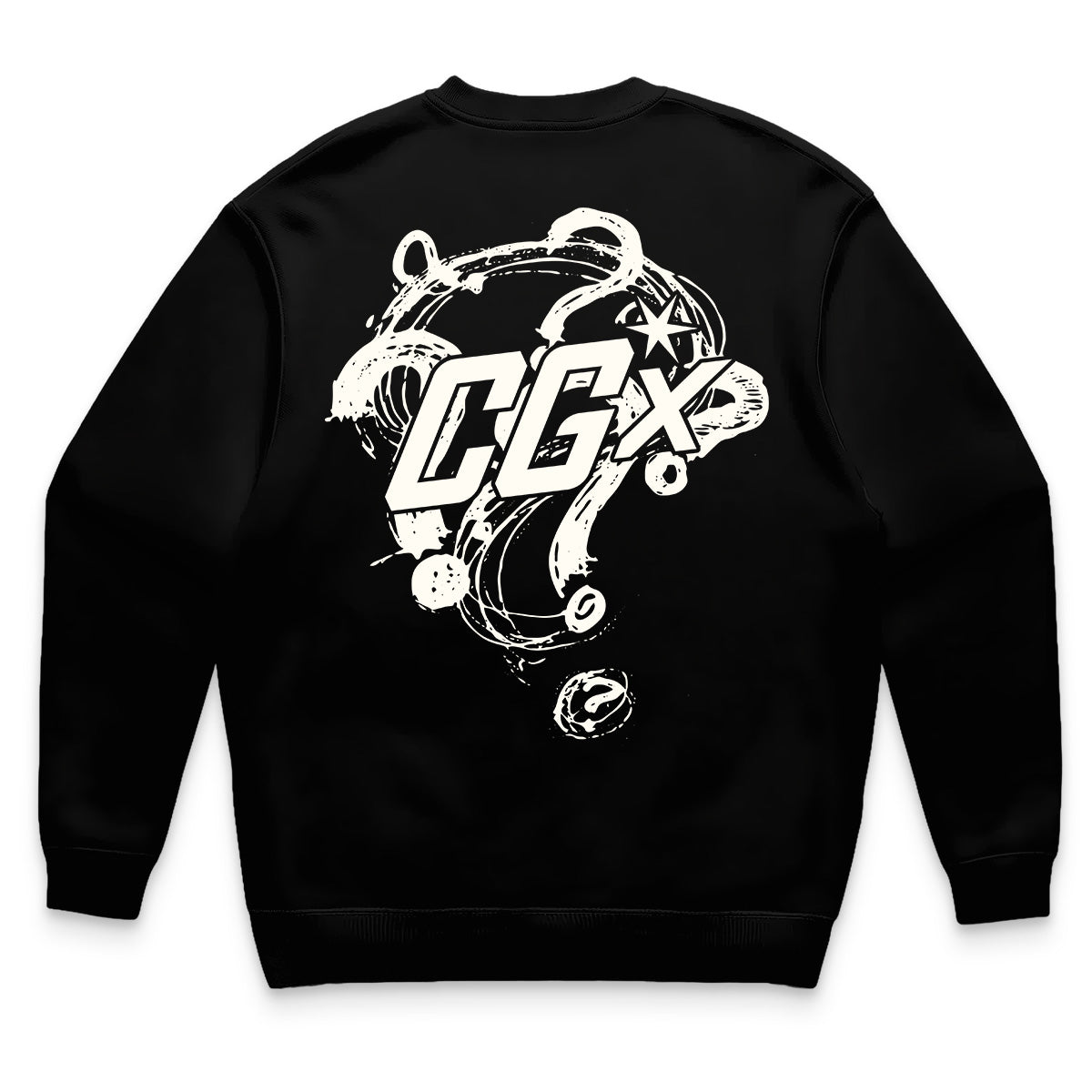 Oversized shirt - mission forgotten crewneck black back - culture galaxy - cgx - www.culture-galaxy.com