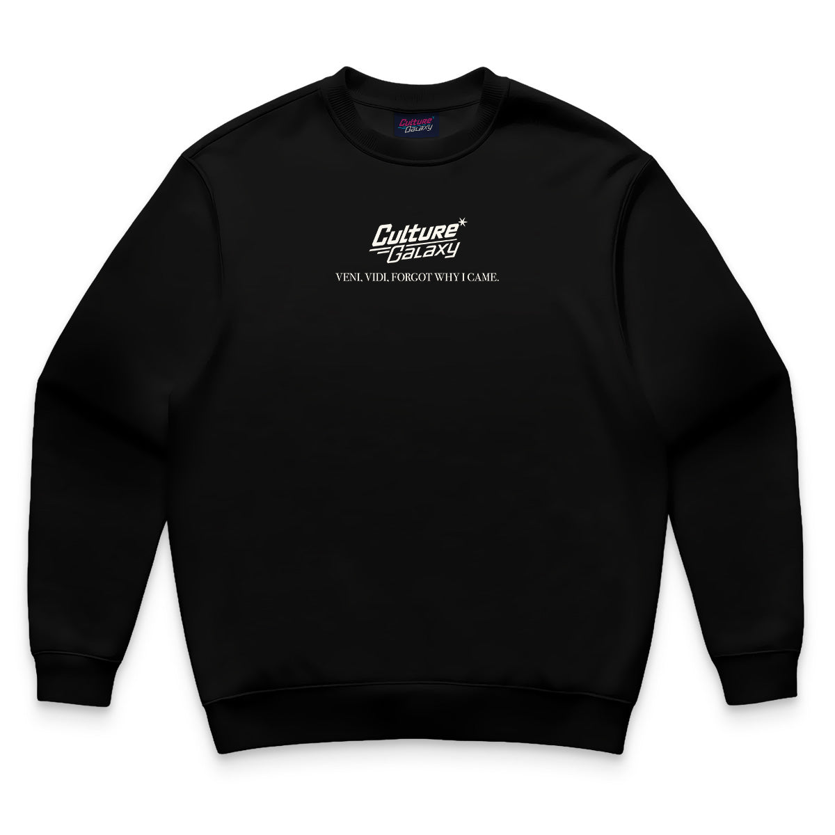 Oversized shirt - mission forgotten crewneck black front - culture galaxy - cgx - www.culture-galaxy.com