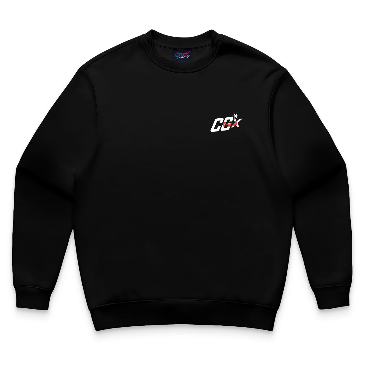 Oversized shirt - engagement overload crewneck black front - culture galaxy - cgx - www.culture-galaxy.com