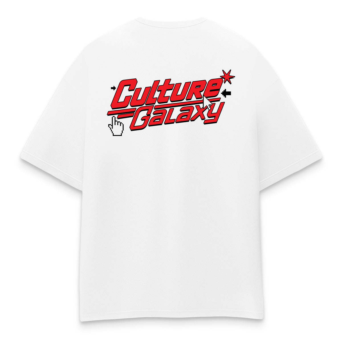 Oversized shirt - pointer panic tee white back - culture galaxy - cgx - www.culture-galaxy.com