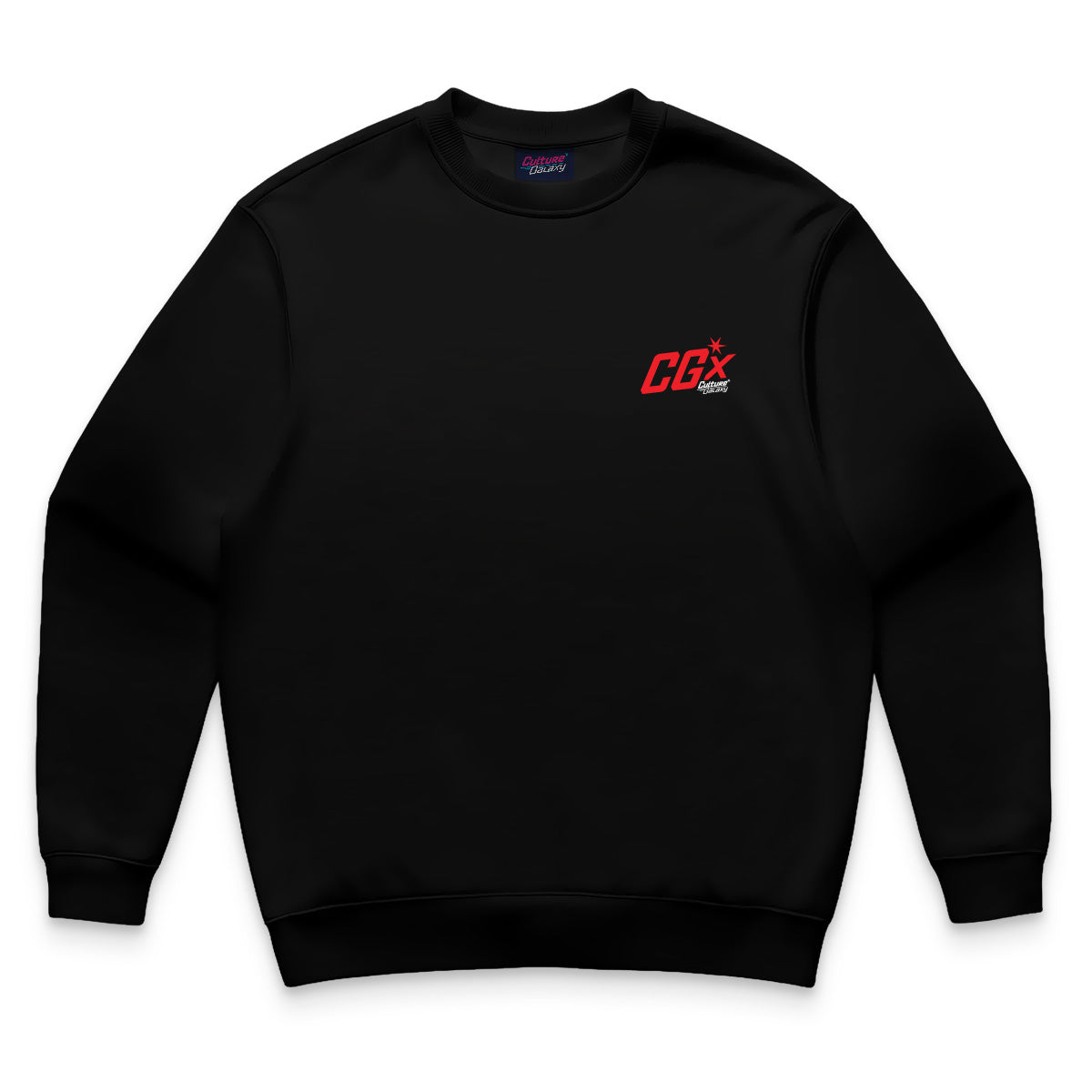 Oversized shirt - caesar headline crewneck black front - culture galaxy - cgx - www.culture-galaxy.com