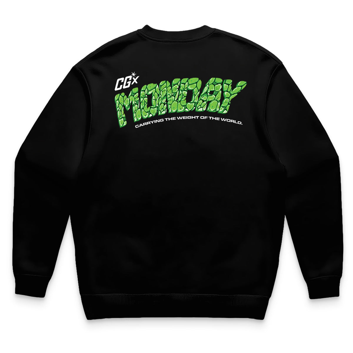 Oversized shirt - monday crewneck black back - culture galaxy - cgx - www.culture-galaxy.com