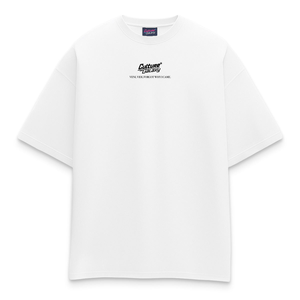 Oversized shirt - mission forgotten tee white front - culture galaxy - cgx - www.culture-galaxy.com