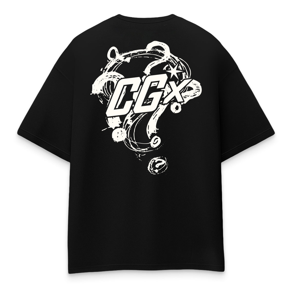 Oversized shirt - mission forgotten tee black back - culture galaxy - cgx - www.culture-galaxy.com