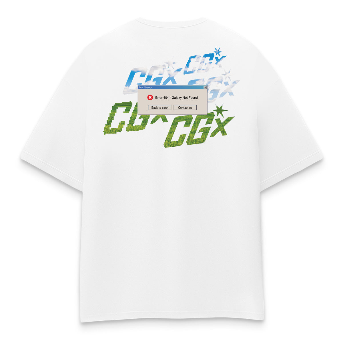 Oversized shirt - error 404 shirt cloud not found back - culture galaxy - cgx - www.culture-galaxy.com