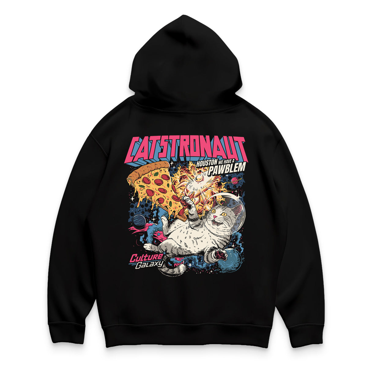Oversized shirt - catstronaut hoodie back - culture galaxy - cgx - www.culture-galaxy.com